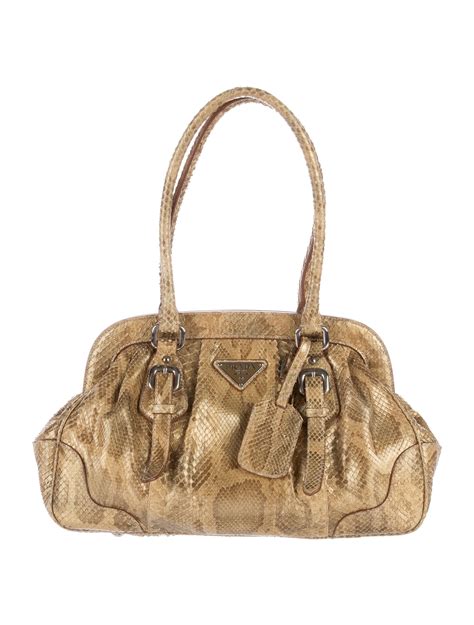 prada snakeskin handbag.